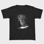 Realistic Wolf Monocrhome Howl, Tricou Copii