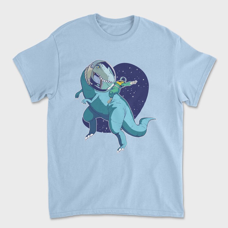 Astronaut Riding Dino, Tricou Barbati (Unisex)