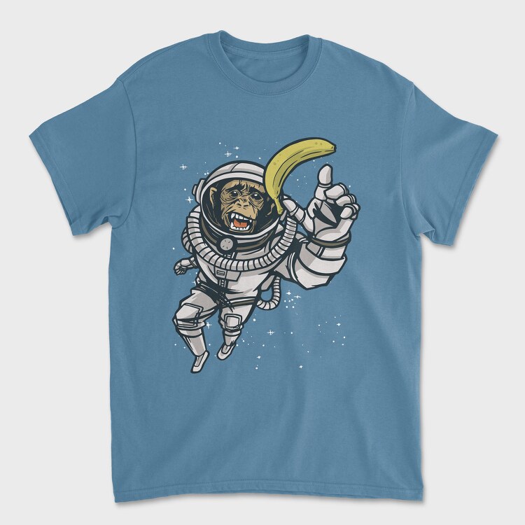 Astronaut Chimp, Tricou Barbati (Unisex)