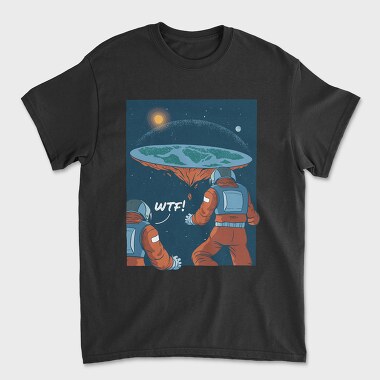 Tricou Barbati (Unisex), Flat Earth