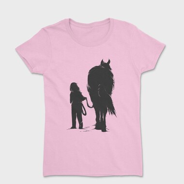 Tricou Femei, Girl And Horse