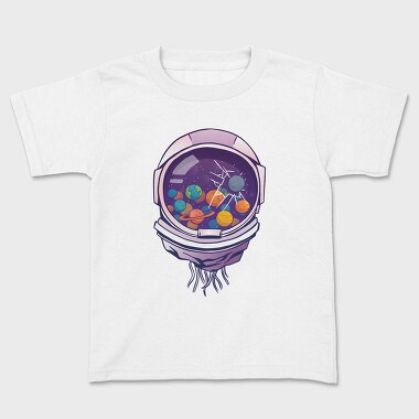 Tricou Copii, Astronaut Helmet And Planets