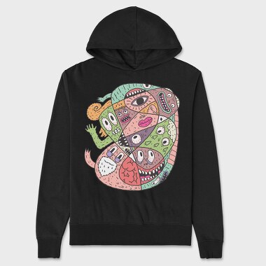 Abstract Monster 1, Hanorac Oversize Barbati (Unisex)