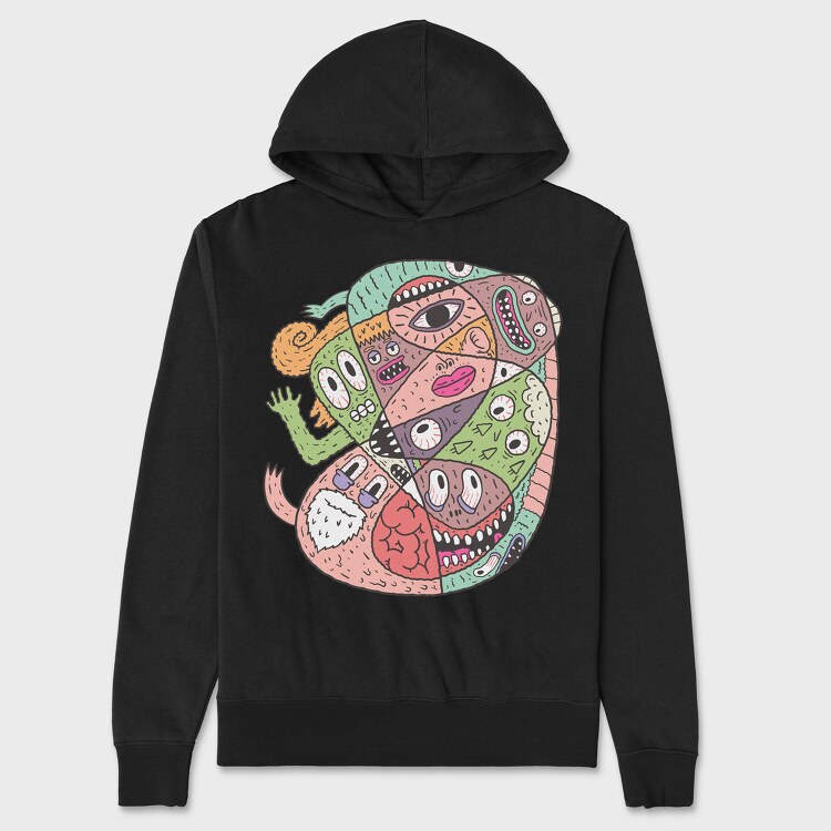 Abstract Monster 1, Hanorac Oversize Barbati (Unisex)