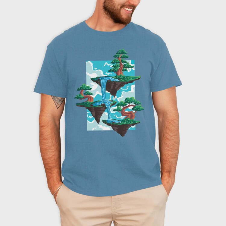 Bonsai Floating Island, Tricou Barbati (Unisex)