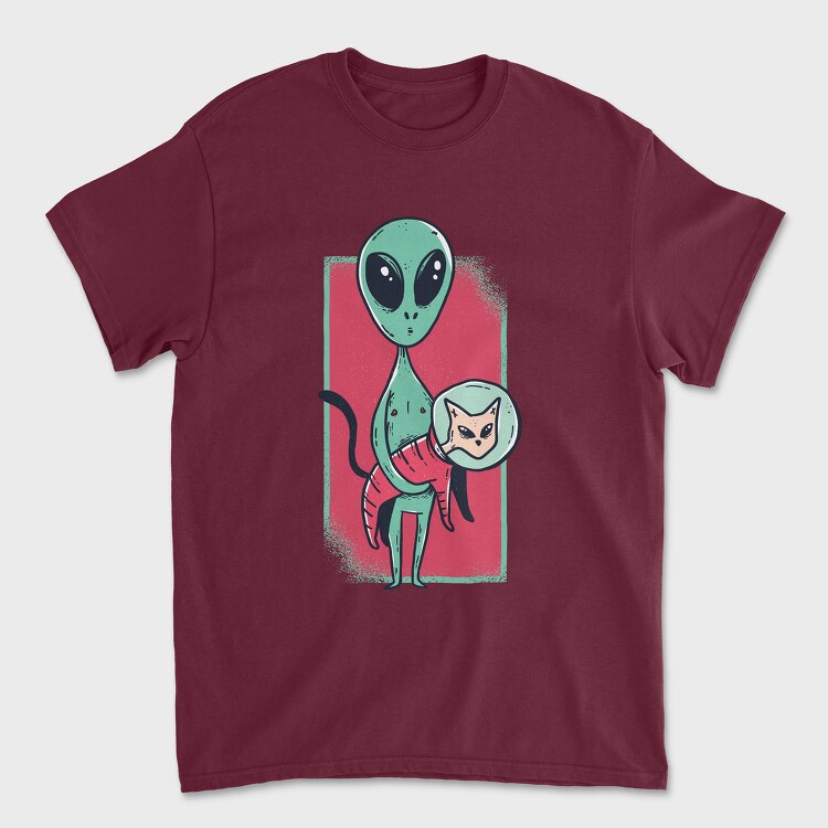 Alien Cat, Tricou Barbati (Unisex)