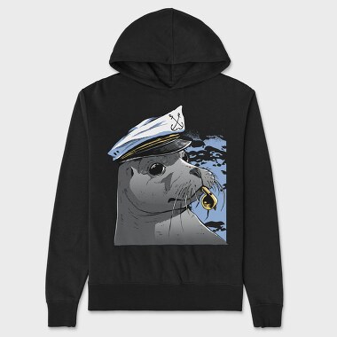 Seal Captains Hat, Hanorac Oversize Barbati (Unisex)
