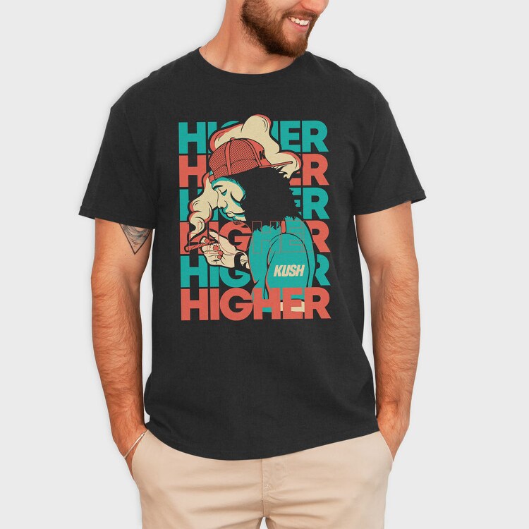 Higher Kush, Tricou Barbati (Unisex)