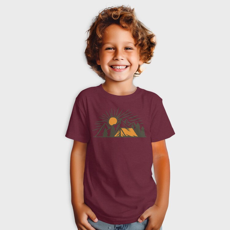 Vintage Adventure Outdoor Camping, Tricou Copii
