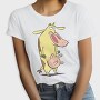 Cartoon Retro Cow and Chicken 2, Tricou Femei