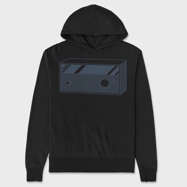 Vintage Audio Illustration, Hanorac Oversize Barbati (Unisex)
