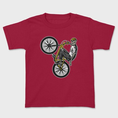 Tricou Copii, Skeleton BMX