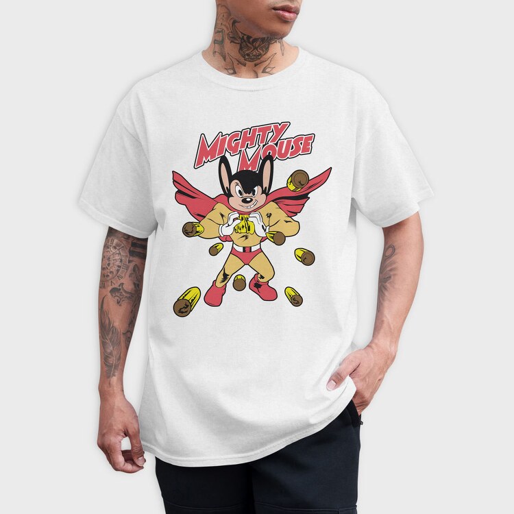 Mighty Mouse, Tricou Barbati (Unisex)