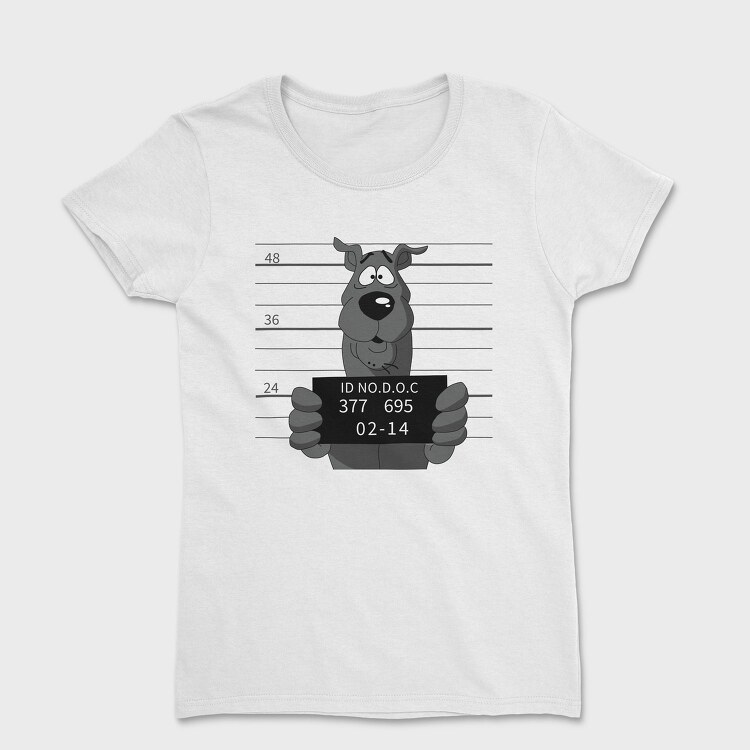 Dog Mugshot Id, Tricou Femei