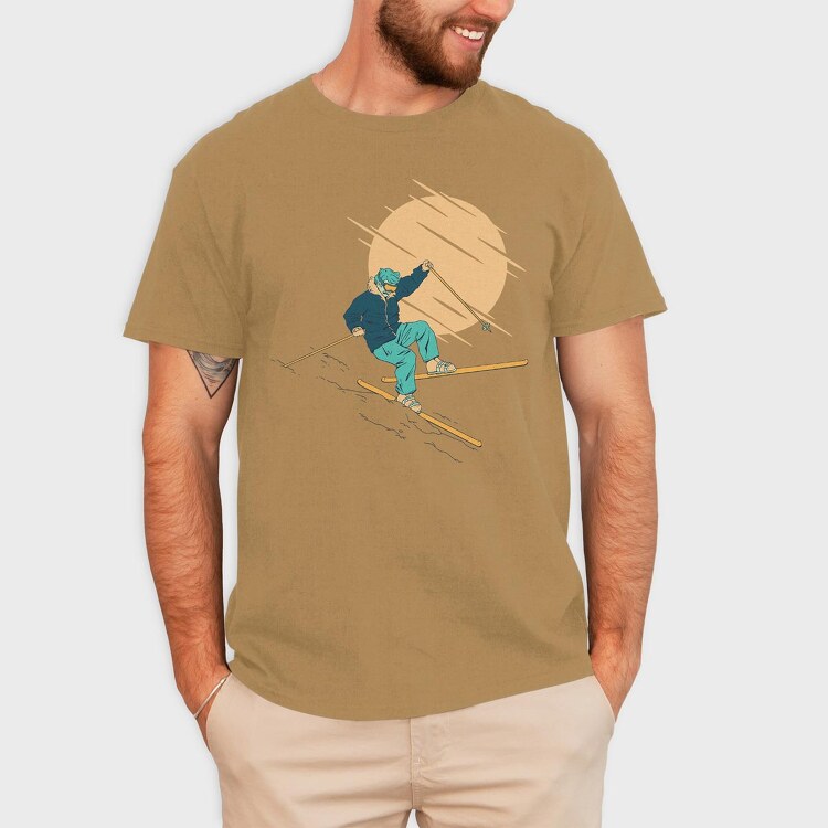 Skier Falling, Tricou Barbati (Unisex)