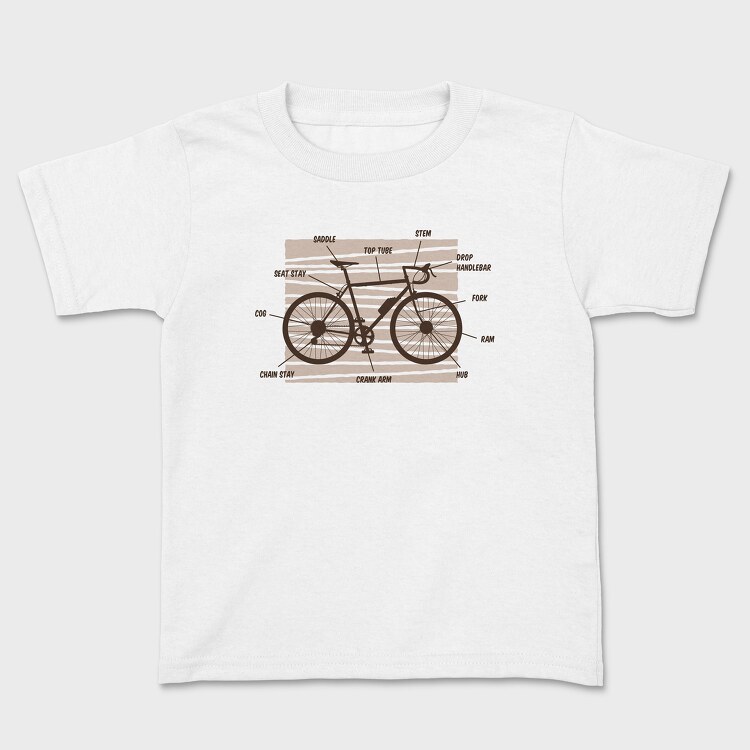 Tricou Copii, Bike Anatomy