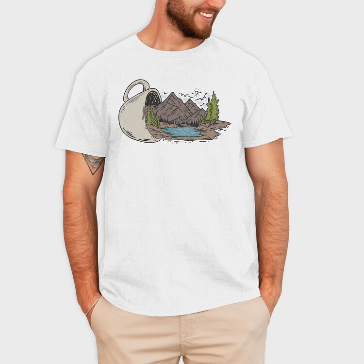 Coffee Landscape, Tricou Barbati (Unisex)