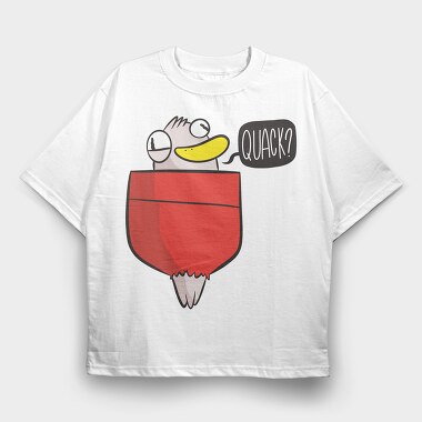Quack Duck Quack, Tricou Oversize Barbati (Unisex)