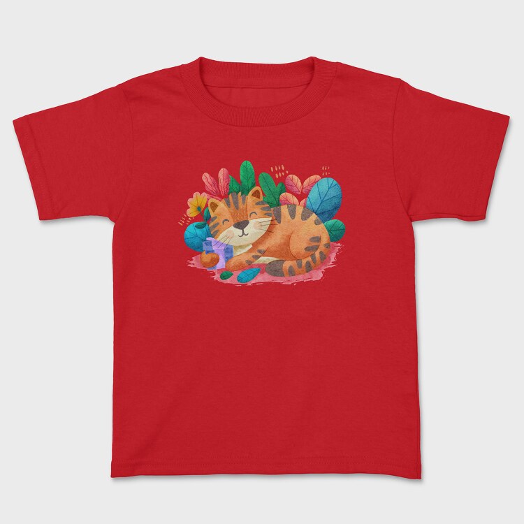 Watercolor Cat, Tricou Copii