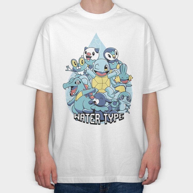Water Type Squad, Tricou Oversize Barbati (Unisex)