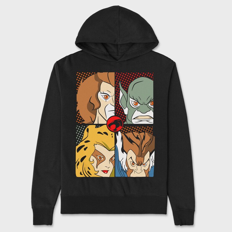 Neon Wolf Howl 10, Hanorac Oversize Barbati (Unisex)