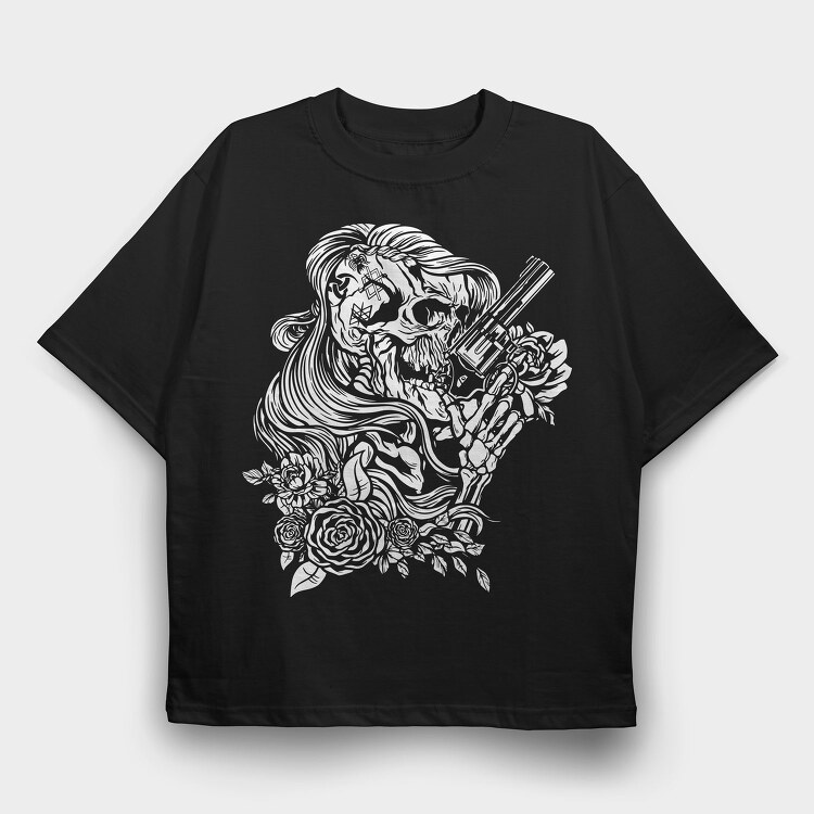 Neon Wolf Howl 2, Tricou Oversize Barbati (Unisex)