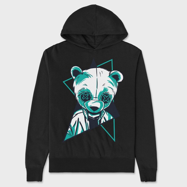 Hanorac Barbati (Unisex), Neon Panda