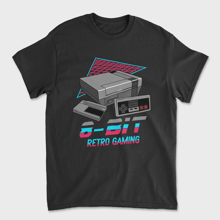 8 Bit Retro Gaming, Tricou Barbati (Unisex)