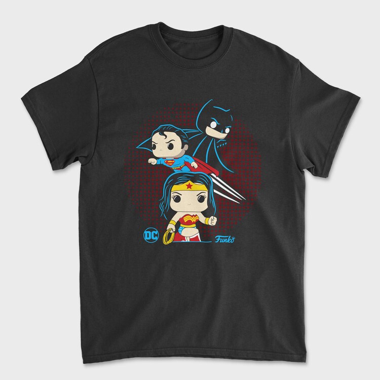 Batman Superman Wonder Woman Comics, Tricou Barbati (Unisex)