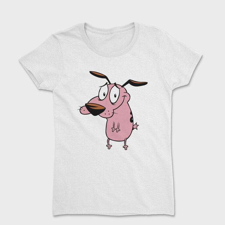 Tricou Femei, Cartoon Retro Courage the Cowardly Dog 5