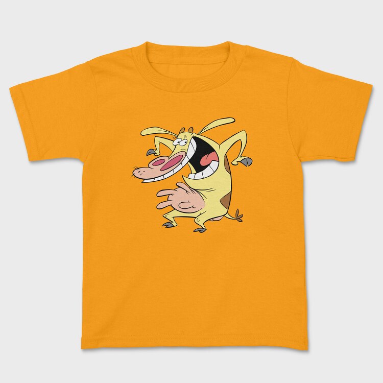 Tricou Copii, Cartoon Retro Cow and Chicken 3