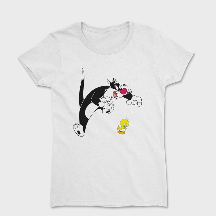 Tricou Femei, Cartoon Retro Silvestre 1