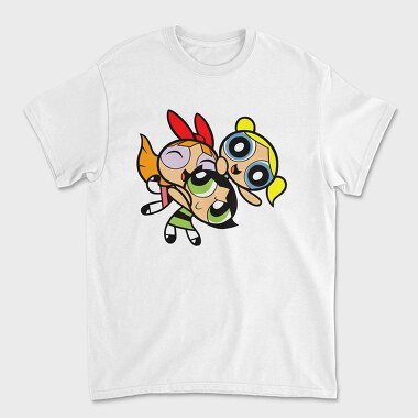 Cartoon Retro the Powerpuff Girls 1, Tricou Barbati (Unisex)