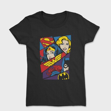 Tricou Femei, Supergirl Wonder Woman Batwoman