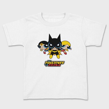 The Powerpuff Girls Wonderwoman Batgirl, Tricou Copii