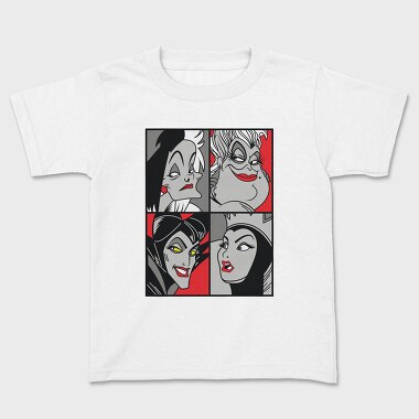 Tricou Copii, Villanas Disney Pop Art