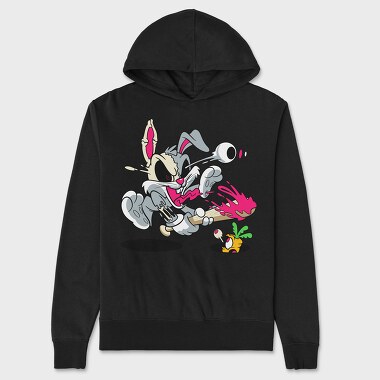 Crazy Bugs Bunny, Hanorac Oversize Barbati (Unisex)