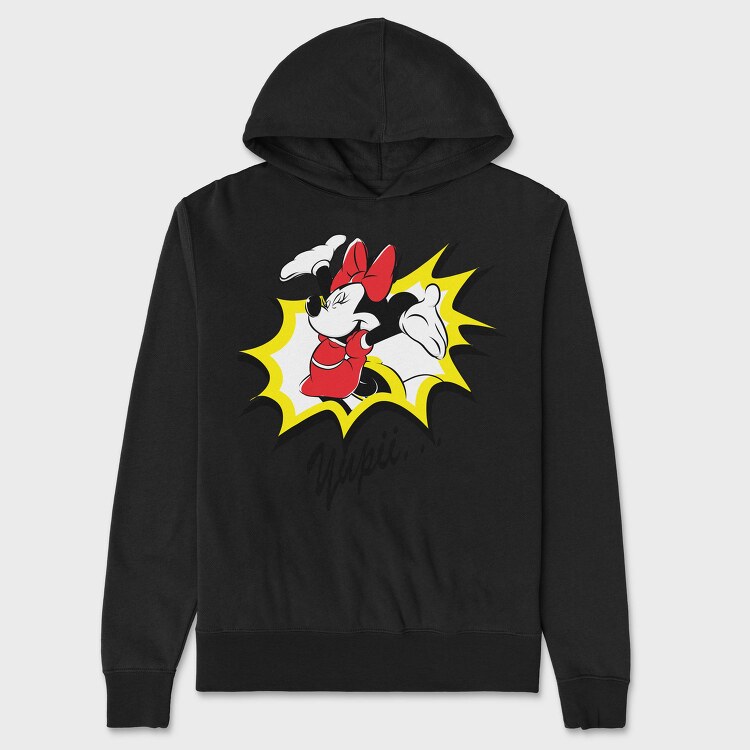 Yupii Minnie Mouse, Hanorac Oversize Barbati (Unisex)