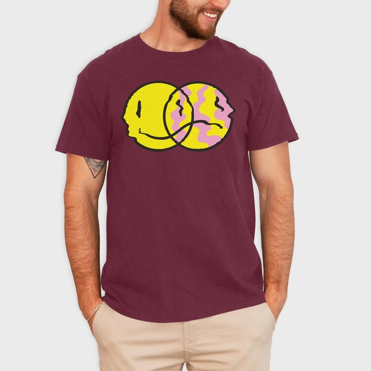 Happy Sad Emoji, Tricou Barbati (Unisex)