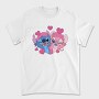 Stitch Love Heart, Tricou Barbati (Unisex)