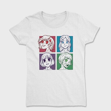 Anime Girl Faces, Tricou Femei