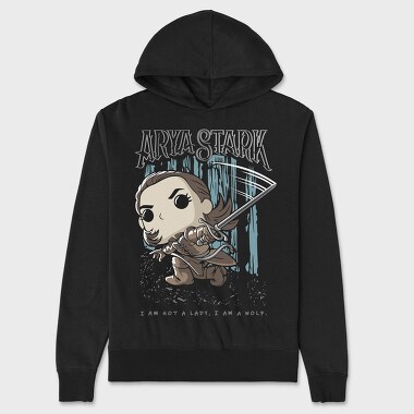 Arya Stark Wolf, Hanorac Oversize Barbati (Unisex)