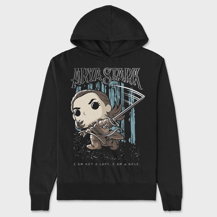 Arya Stark Wolf, Hanorac Oversize Barbati (Unisex)
