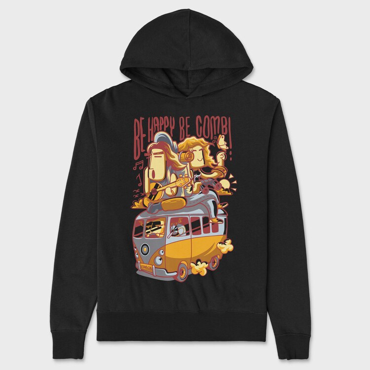 Be Happy Bus Ride, Hanorac Oversize Barbati (Unisex)
