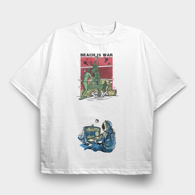 Beach Volleyball War, Tricou Oversize Barbati (Unisex)