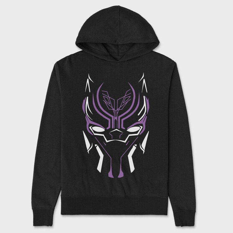 Black Panther Mask, Hanorac Oversize Barbati (Unisex)