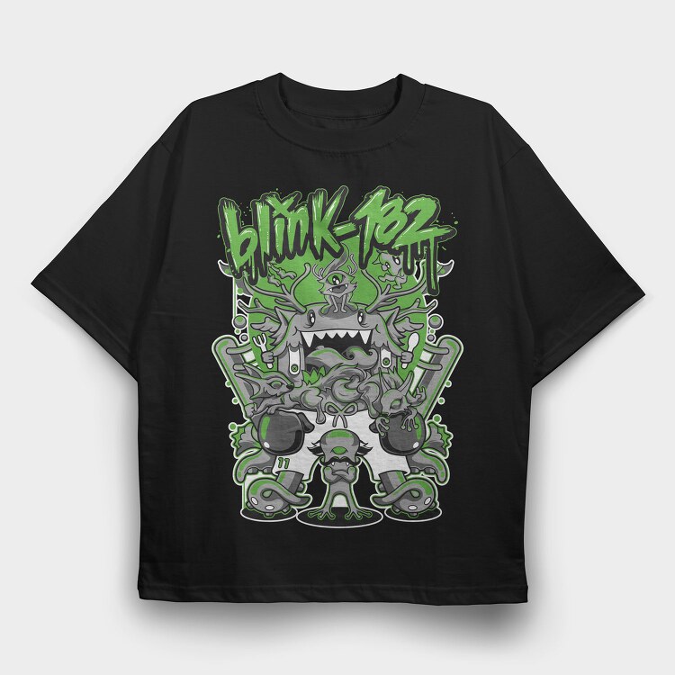Blink 182 Monsters, Tricou Oversize Barbati (Unisex)