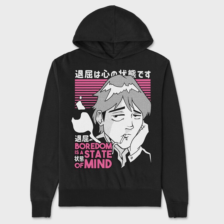 Boredom State Of Mind, Hanorac Oversize Barbati (Unisex)