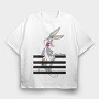 Bunny Carrot Chase, Tricou Oversize Barbati (Unisex)