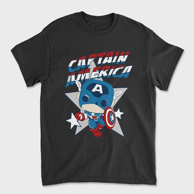Captain America Pop Art 1, Tricou Barbati (Unisex)
